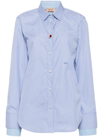 Logo-Embroidered Poplin Shirt