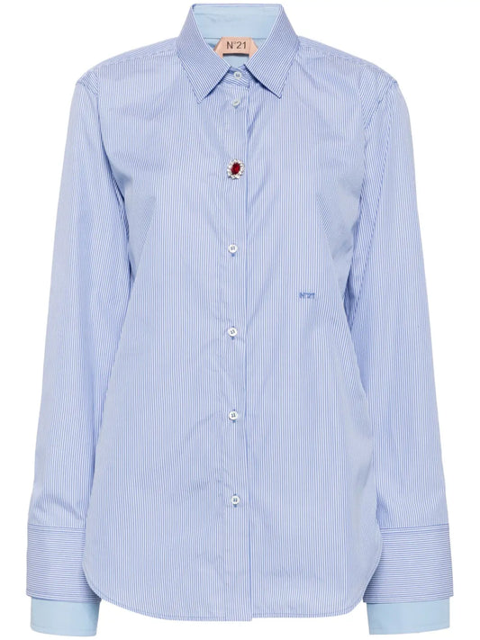 Logo-Embroidered Poplin Shirt