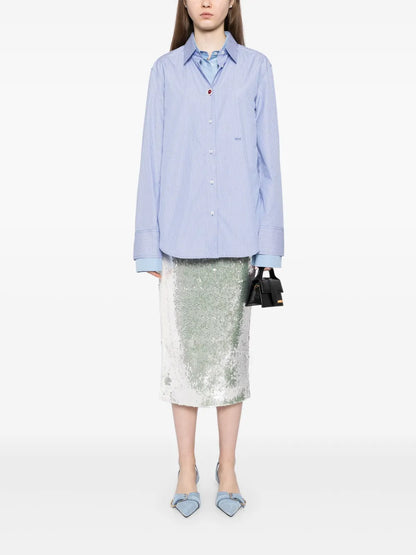 Logo-Embroidered Poplin Shirt