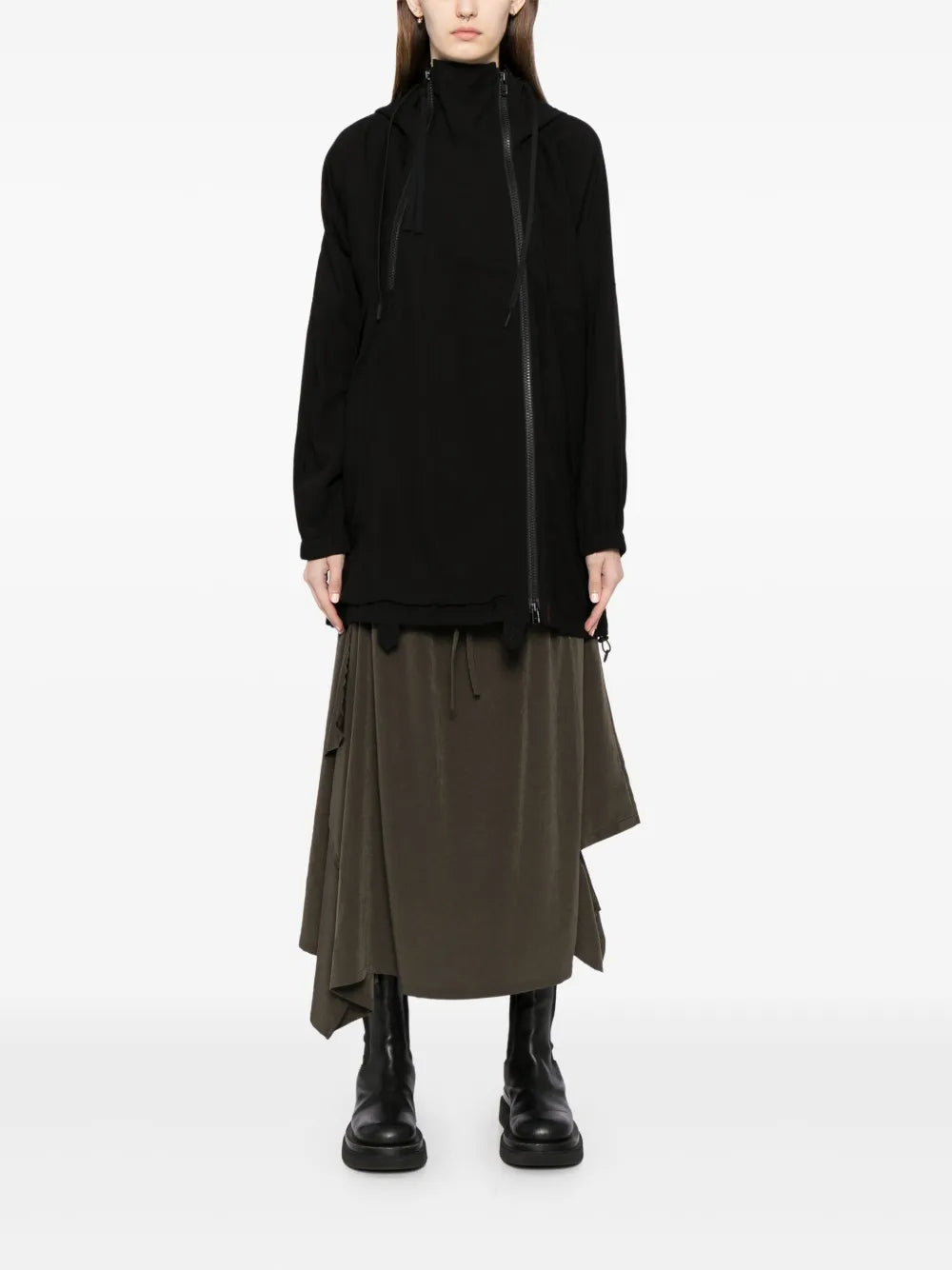 Asymmetric Hooded Jacket