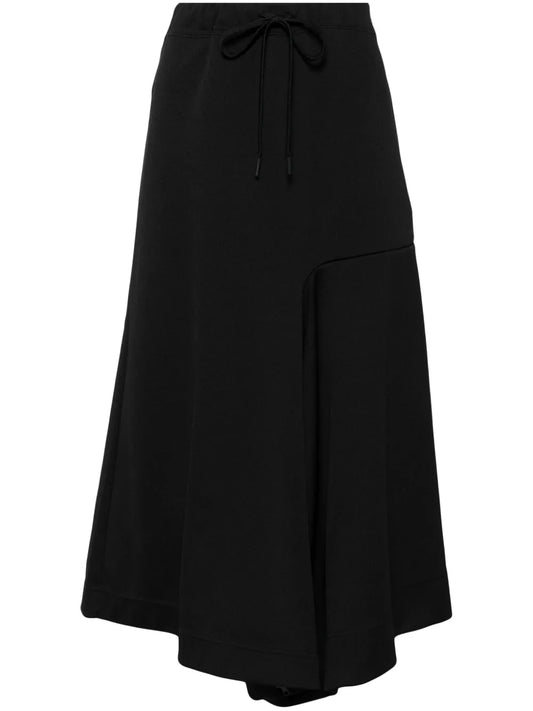 Asymmetric Drawstring Midi Skirt