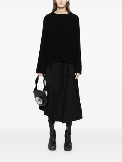 Asymmetric Cotton Cargo Skirt