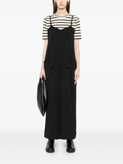 Sleeveless Wool Dungarees