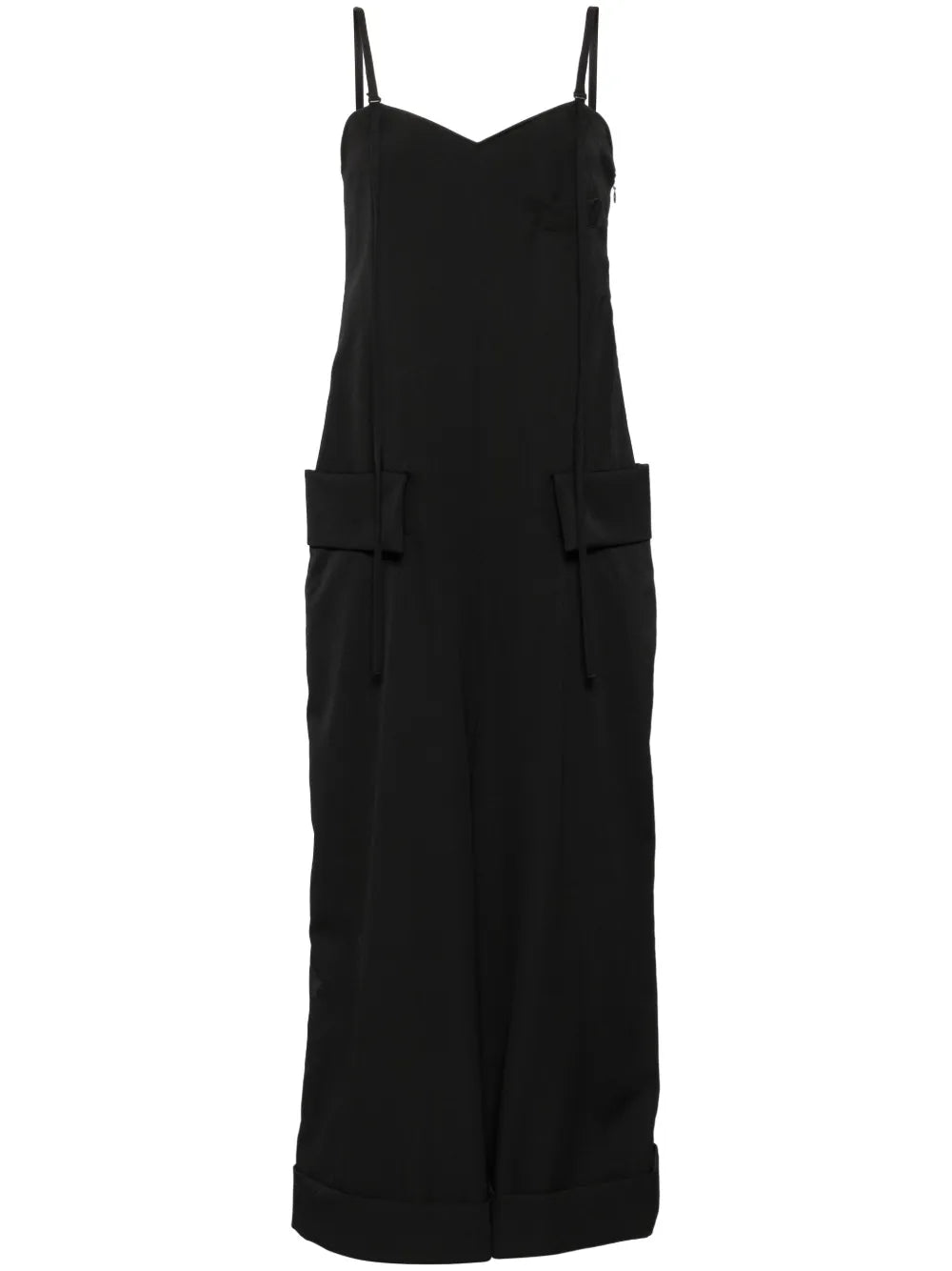 Sleeveless Wool Dungarees