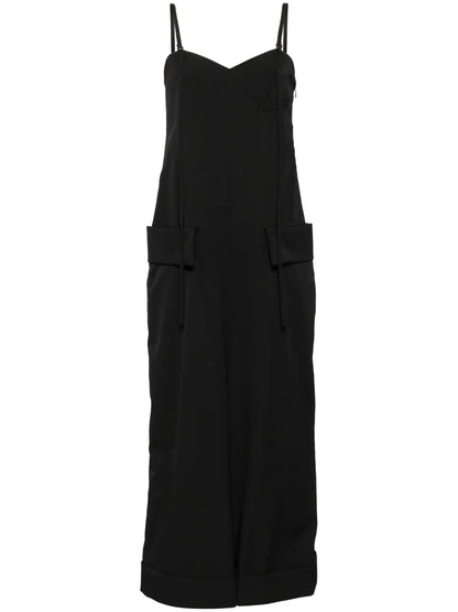 Sleeveless Wool Dungarees