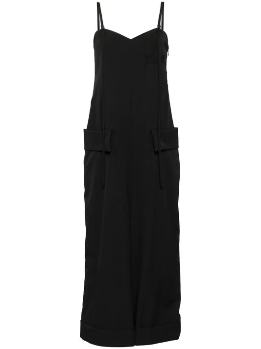 Sleeveless Wool Dungarees