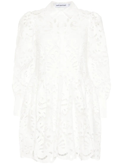Guipure-Lace Mini Dress