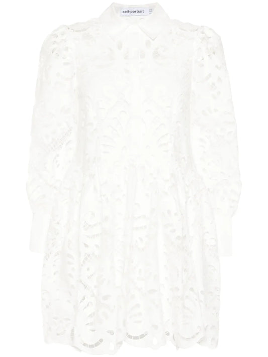 Guipure-Lace Mini Dress