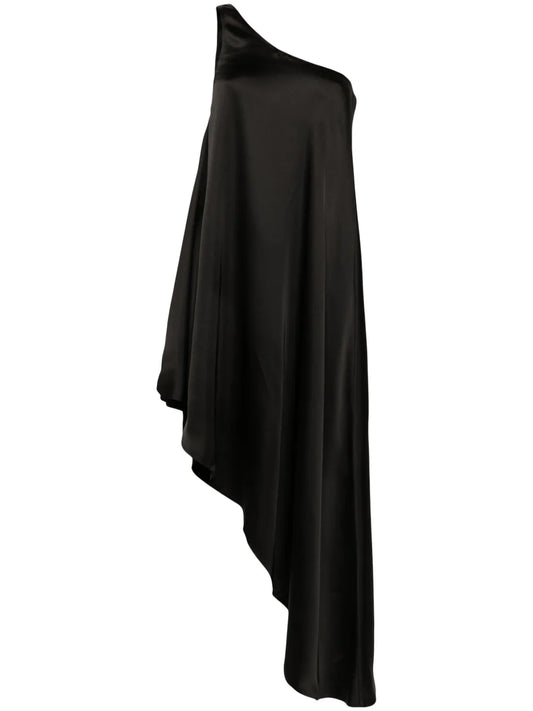 Asymmetric Satin Tunic Dress