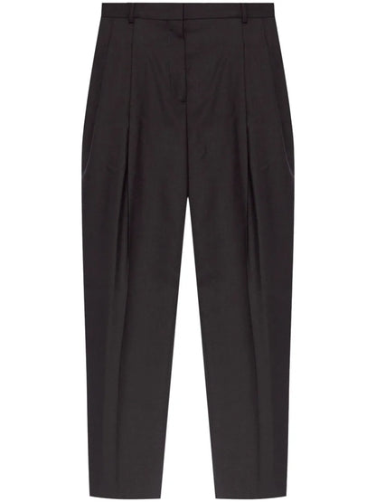Tapered-Leg Wool Trousers