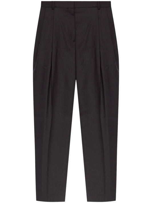 Tapered-Leg Wool Trousers