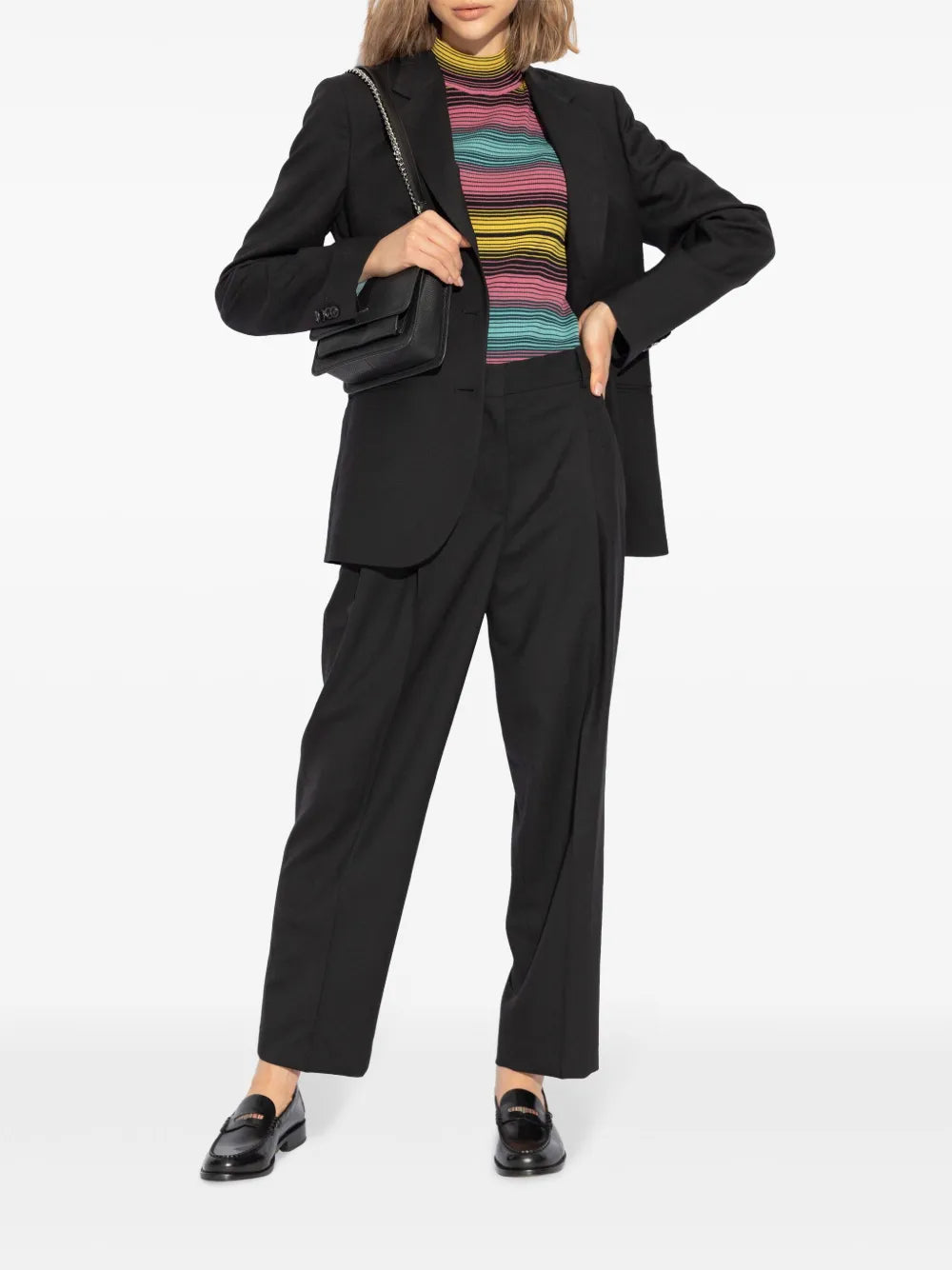 Tapered-Leg Wool Trousers