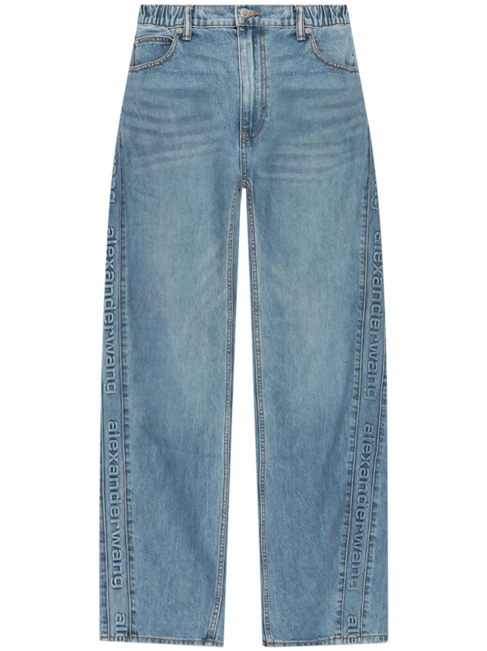 Logo-Embossed Boyfriend Jeans