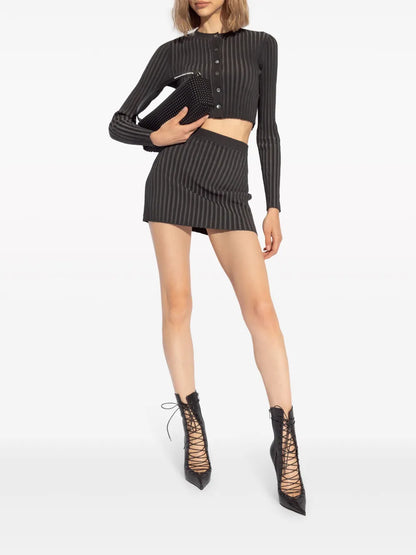 Ribbed Cropped Cardigan
