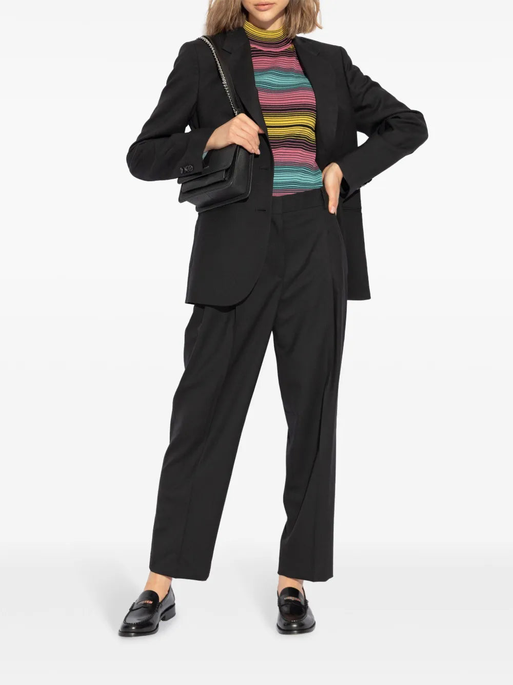 Notched-Lapels Wool Blazer