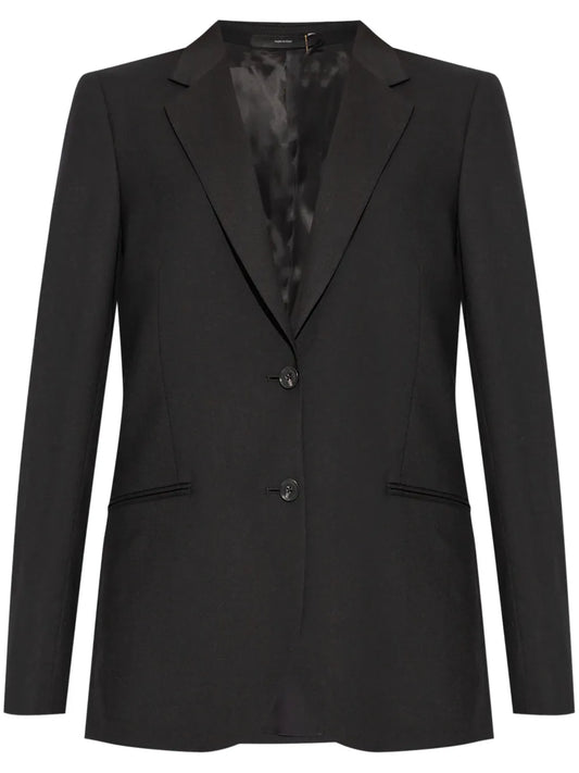 Notched-Lapels Wool Blazer