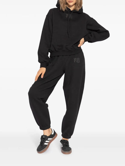 Puff-Logo Cotton Track Pants