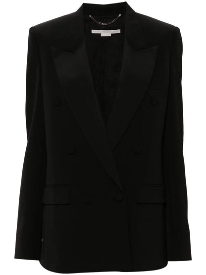 Double-Breasted Twill Blazer