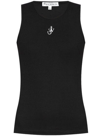 Anchor-Logo Ribbed Tank Top