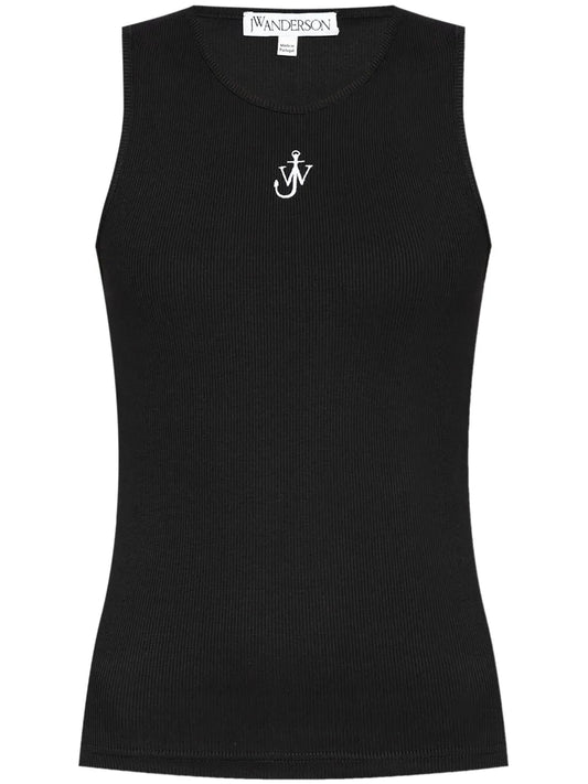Anchor-Logo Ribbed Tank Top