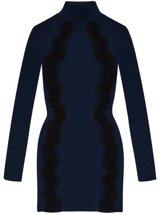 Perforated-Detailing Mini Dress