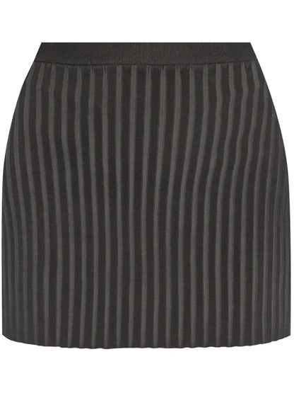 Ribbed-Knit Mini-Skirt