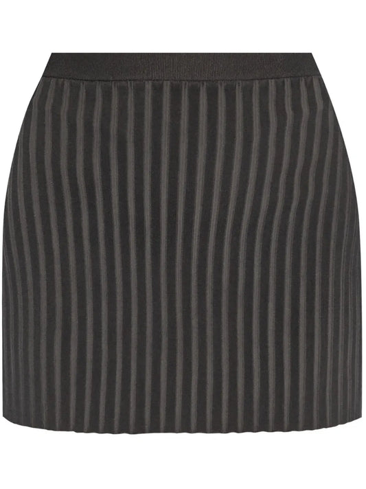 Ribbed-Knit Mini-Skirt