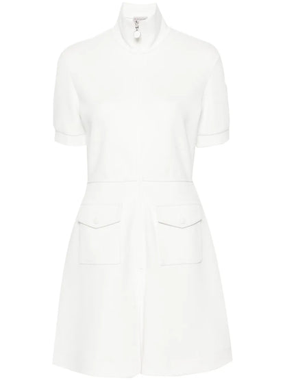 Logo-Patch Piqué Mini Dress