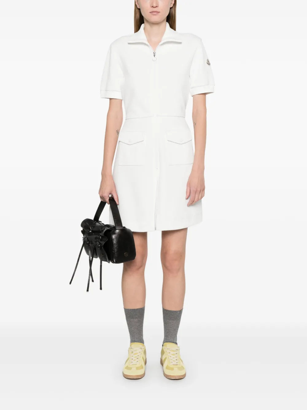 Logo-Patch Piqué Mini Dress