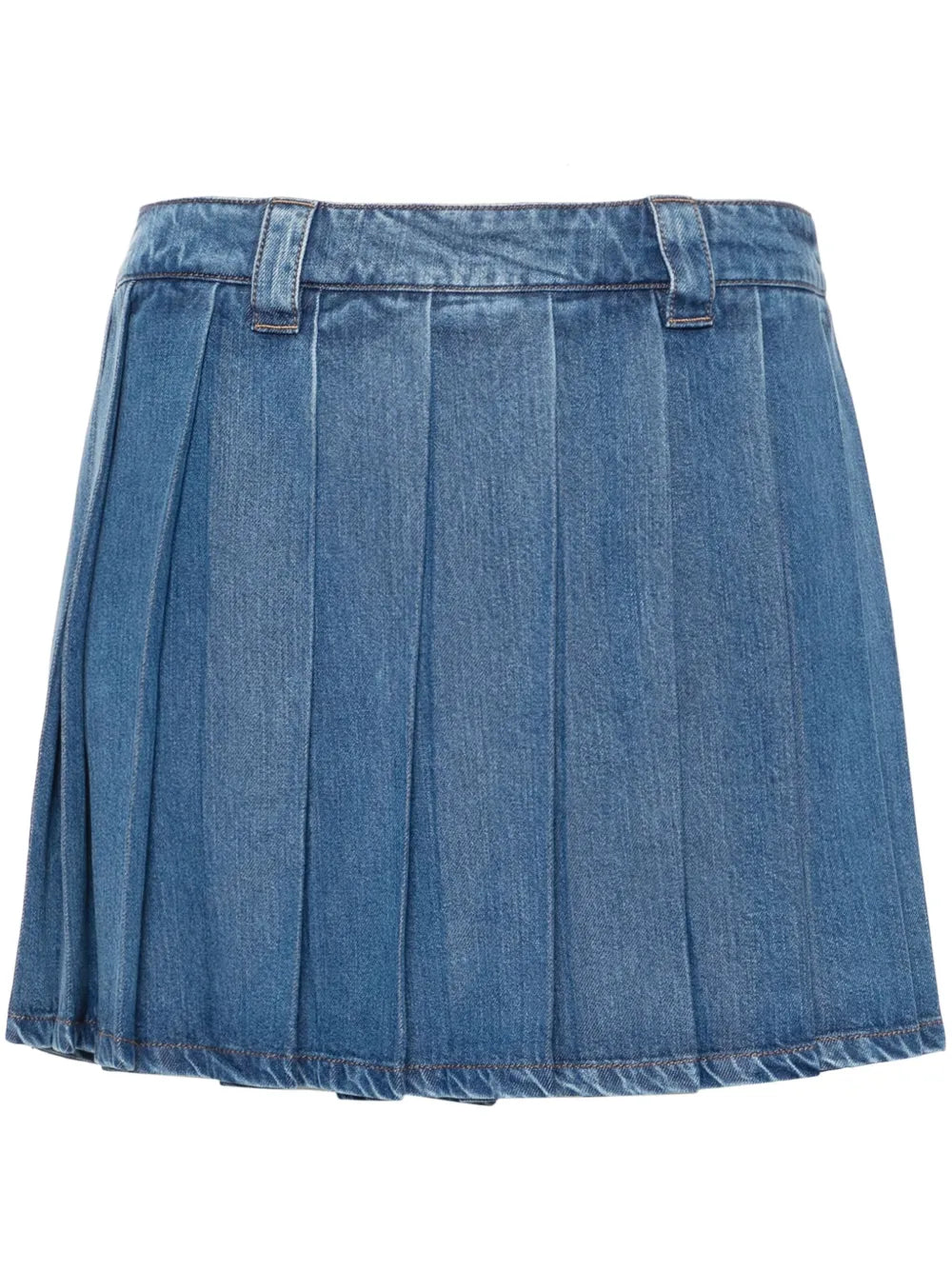 Logo-Embroidered Pleated Skirt