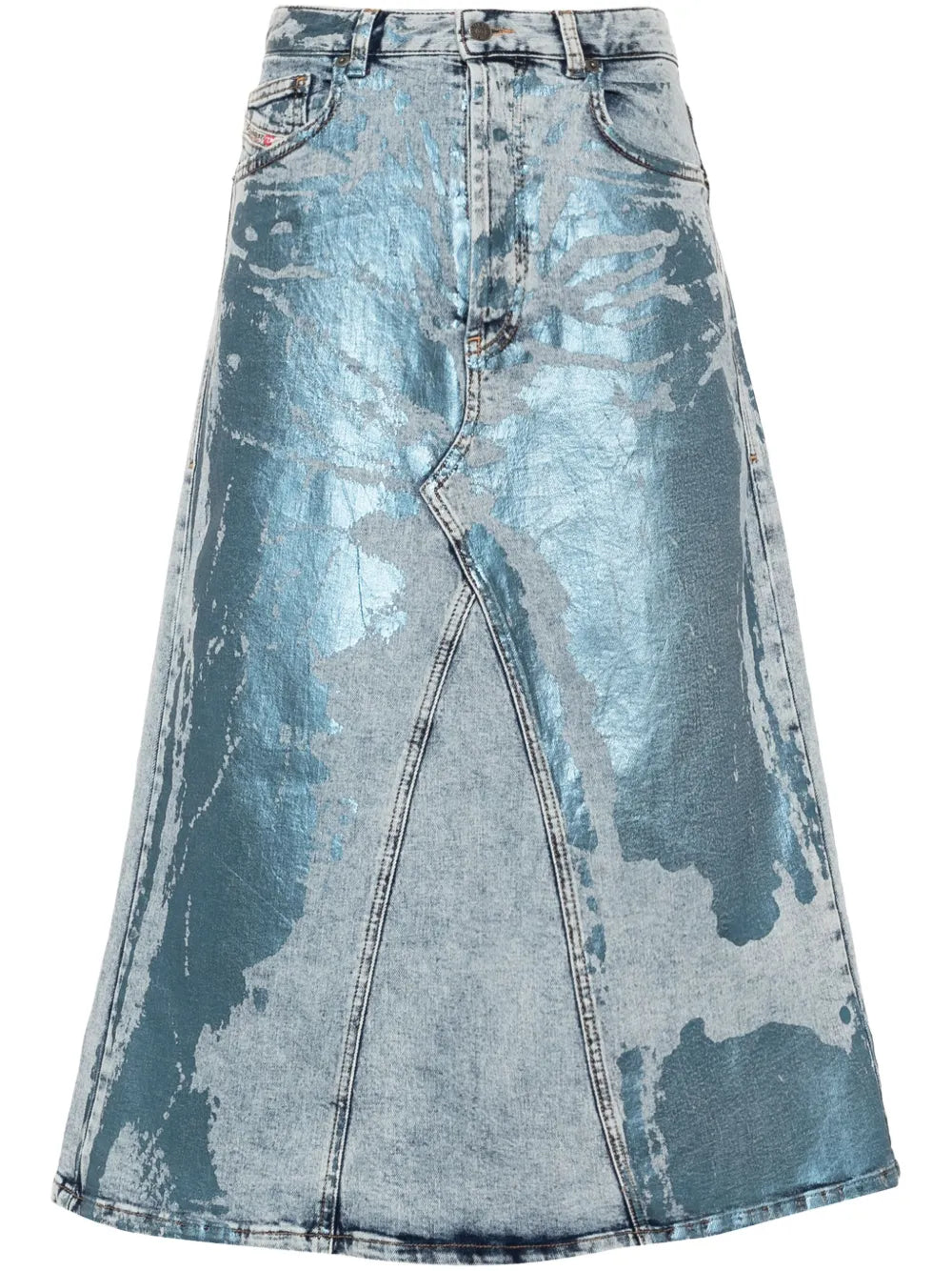 De-Pago Low-Rise Denim Skirt