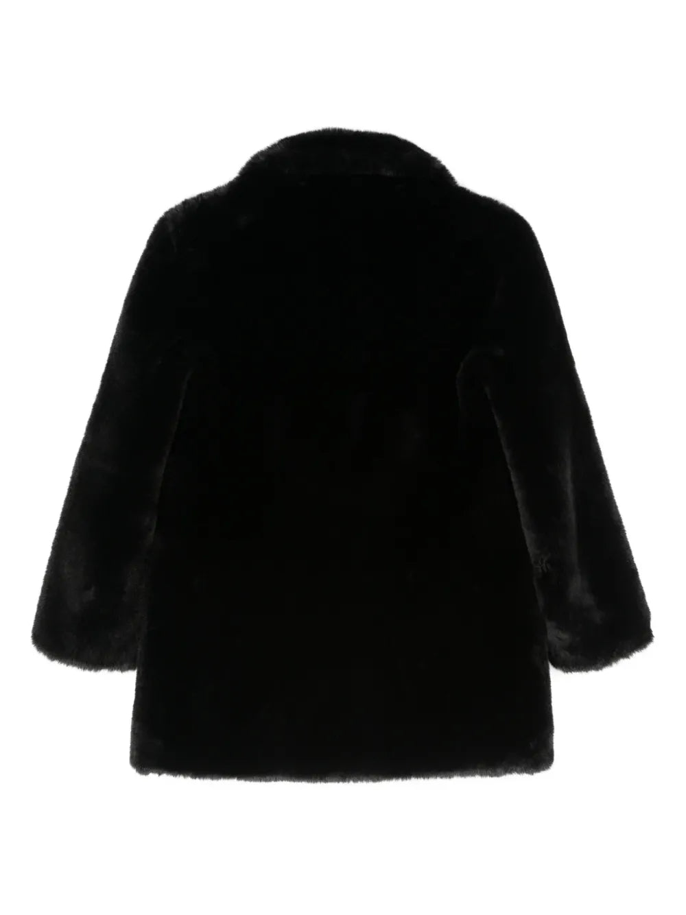 Notched-Lapels Faux-Fur Jacket