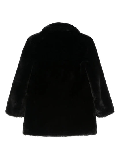 Notched-Lapels Faux-Fur Jacket