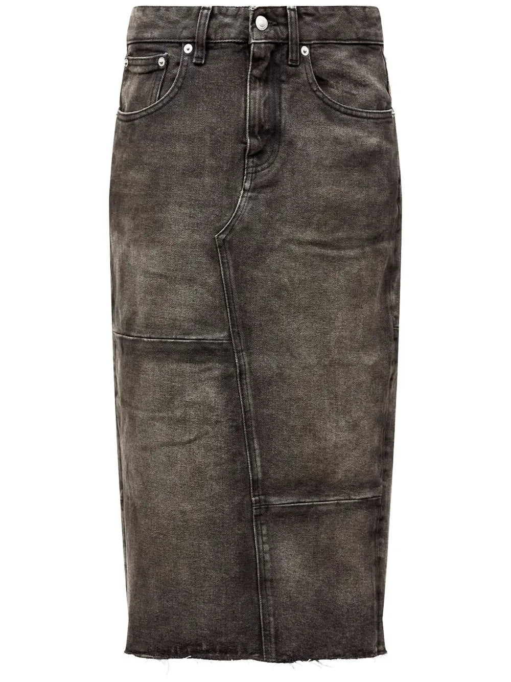 Rear Slit Denim Skirt