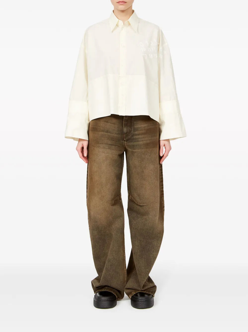 Logo-Print Poplin Shirt