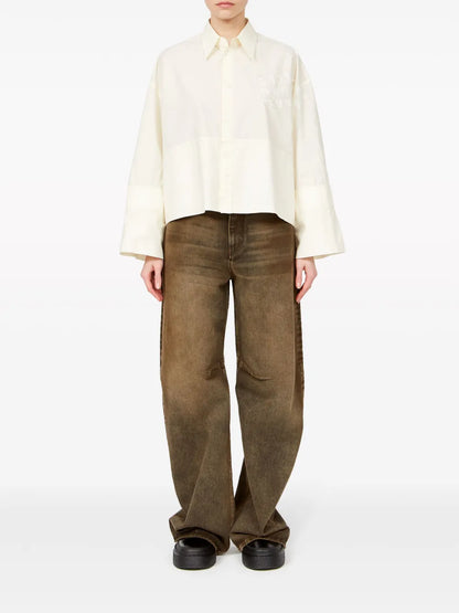 Logo-Print Poplin Shirt