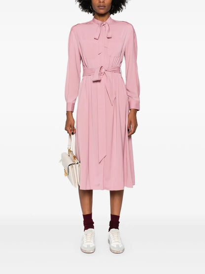 Belted Midi Shirt Dress