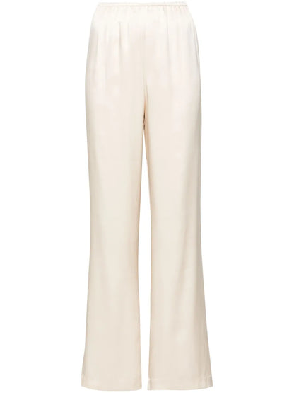 Straight-Leg Silk Trousers