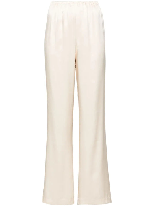 Straight-Leg Silk Trousers