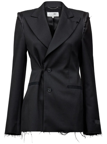 Raw-Cut Off-Centre Blazer