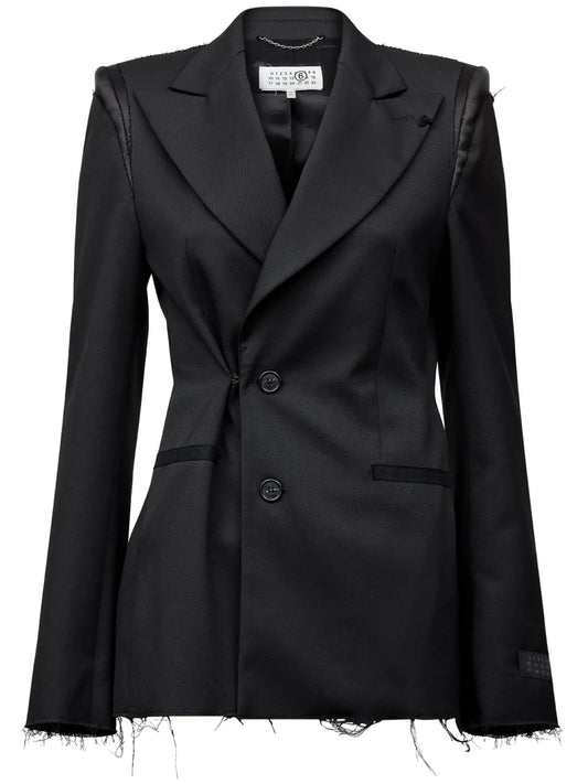Raw-Cut Off-Centre Blazer