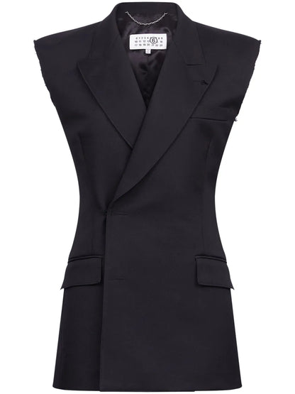 Raw-Cut Edge Waistcoat