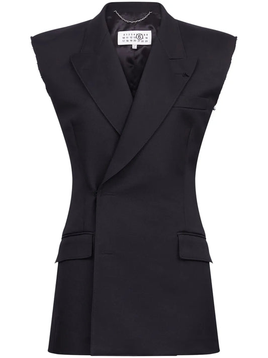Raw-Cut Edge Waistcoat
