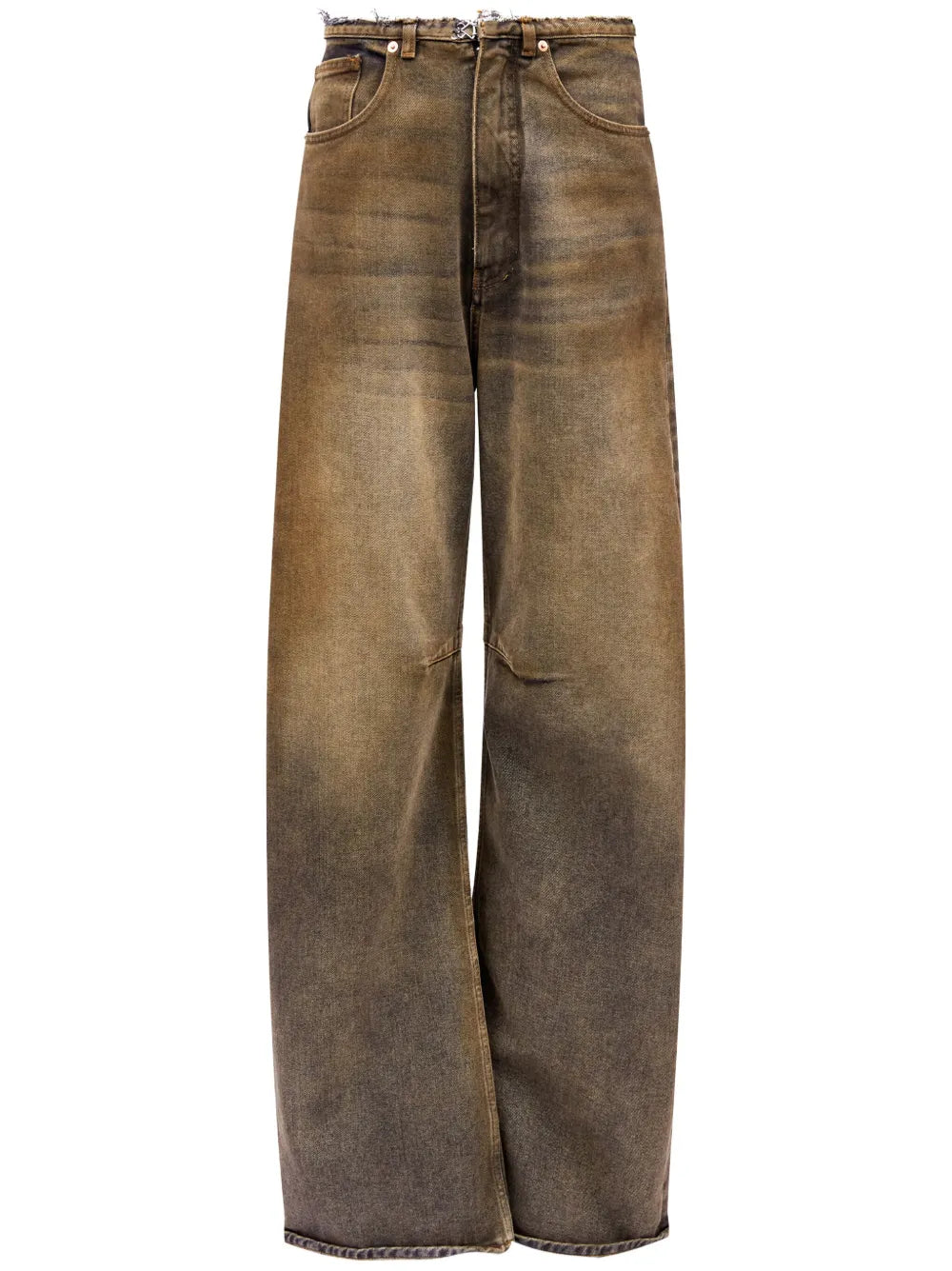 Raw-Cut Wide-Leg Jeans