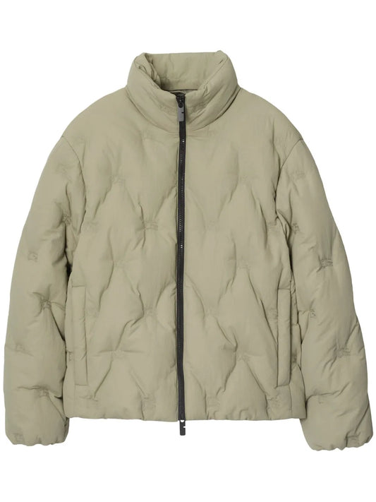 High-Neck Quilted Jacket