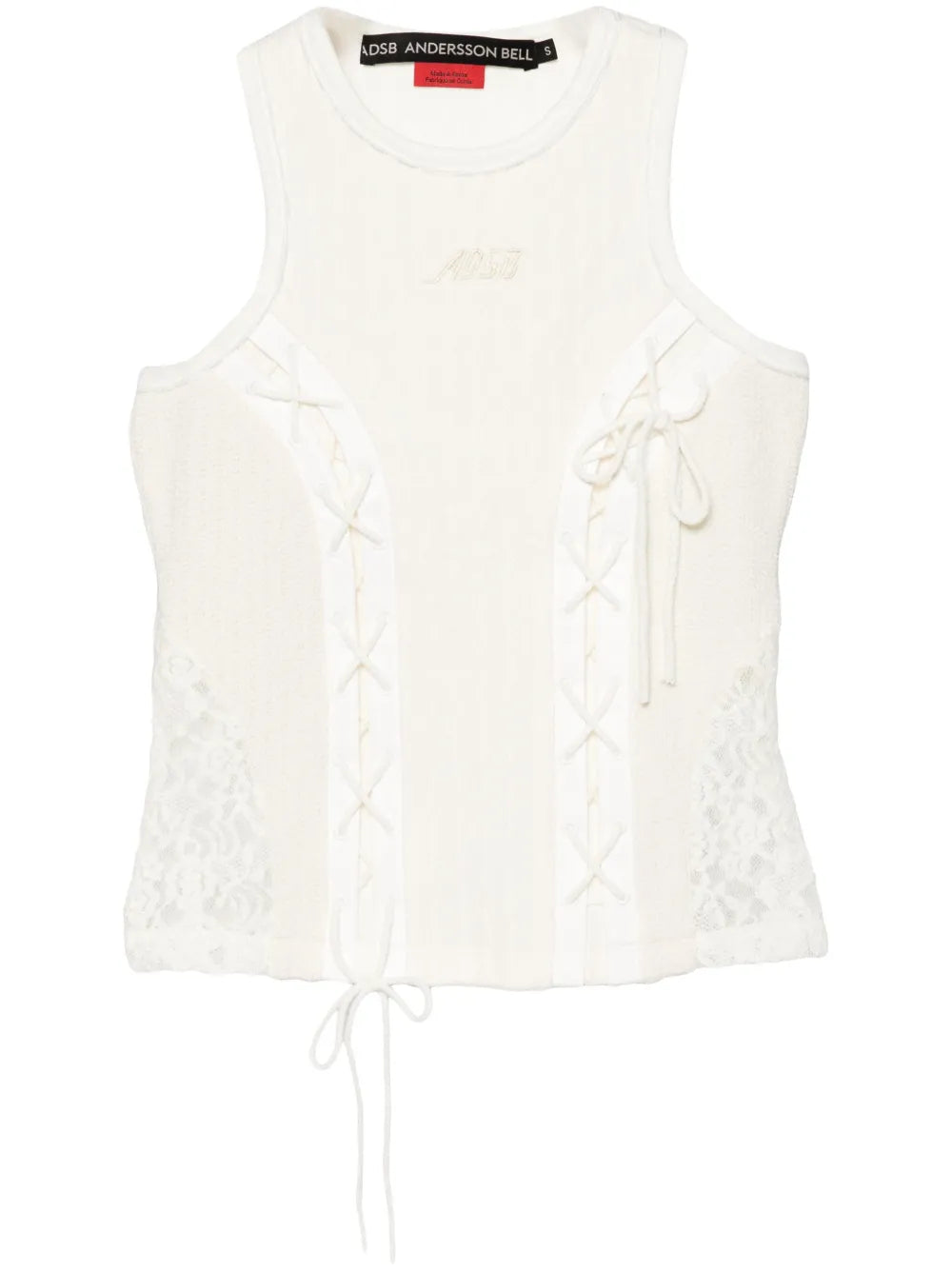Lace-Up Sleeveless Top