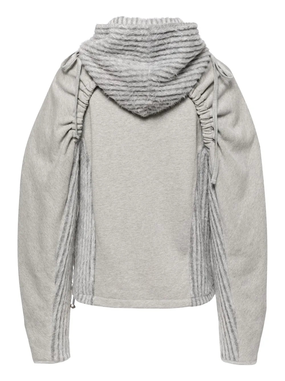 Cut-Out Shirring Hoodie