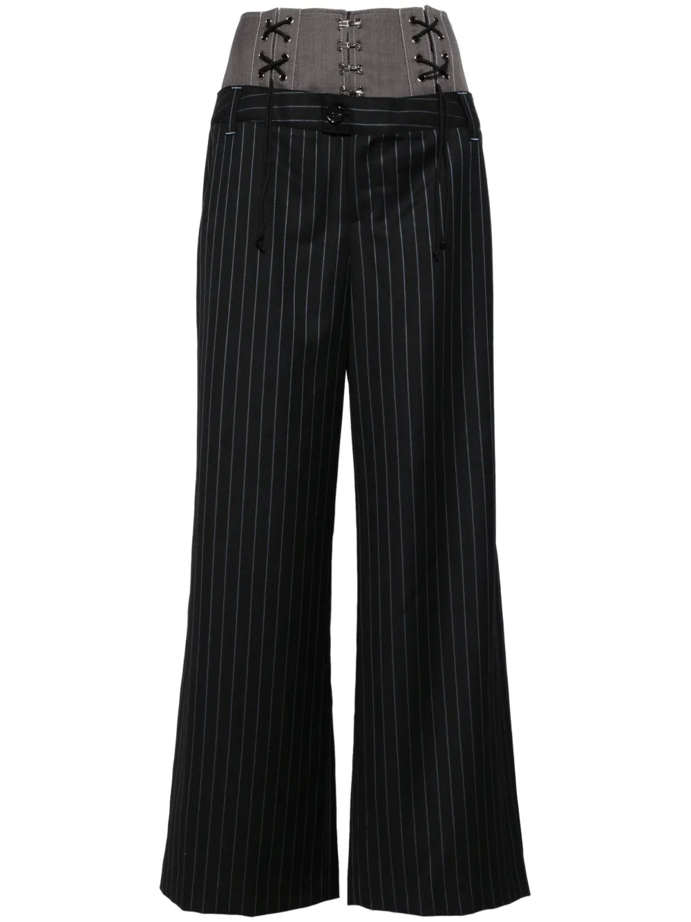 Lace-Up Double Waist Pants