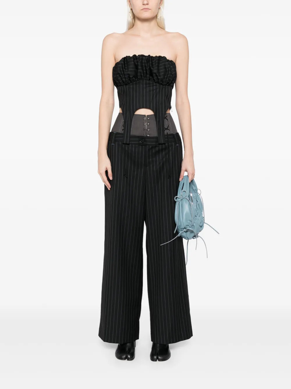 Lace-Up Double Waist Pants