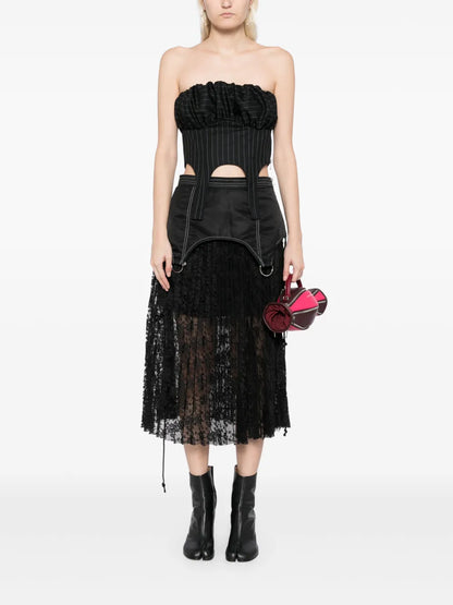 Lace Combination Maxi Skirt